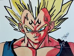 Fans of dbz think the dub is fine, especially the later parts from the cell saga onward and the remastered dvd sets where some of the more questionable vocal performances are redone and the saiyan and namek saga redub with the funimation's voices. Vegeta Dbz M Drawing By Jean Marie Vandaele Artmajeur