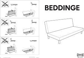 ikea beddinge sofabed frame embly