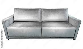 silver gray velours sofa with pillows