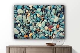 Stones By The Sea Stone Wall Art Canvas