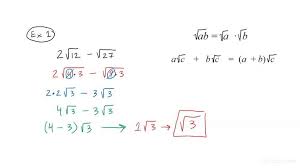Subtraction Of Square Roots