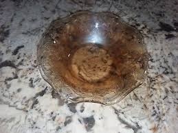 vintage amber depression glass bowl