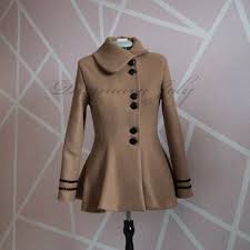 Brown Coat Women Wool Overcoat