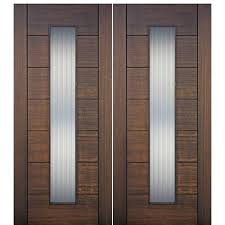 Contemporary Mahogany Double Doors
