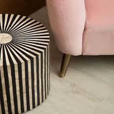 black white side end table round