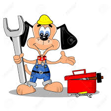 Image result for construction in progress with dog clipart