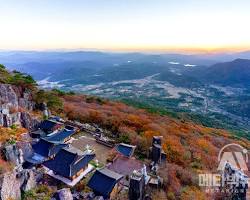 무등산 국립공원 서석대 주상절리대 풍경, AI로 생성