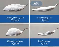 how many grams in 1 spoon of salt