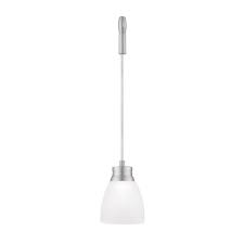 Hampton Bay Polished Silver Integrated Led Flex Track Lighting Pendant With Frosted Glass 3p17191l Sv The Home Depot