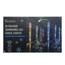 24 Colour Changing Icicle Lights