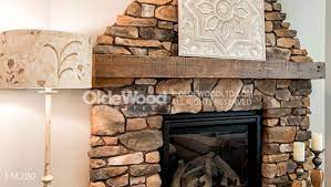 Rough Sawn Fireplace Manels Made With