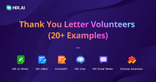 thank you letter volunteers 20