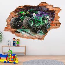 Buy Monster Truck 3d Wall Decal Monster