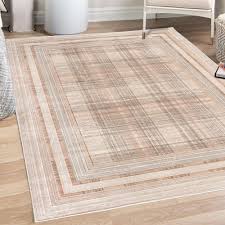 plaid area rug with non slip backing