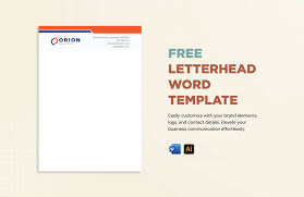 letterhead template in word free