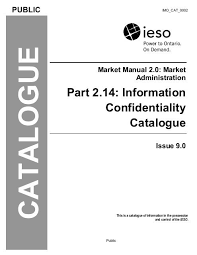 Part 2 14 Information Confidentiality Catalogue Ieso