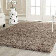 solid plush area rug taupe