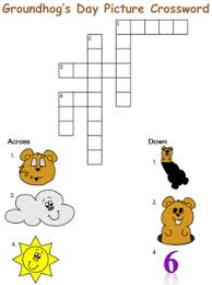 Use this 'color and write: Groundhog S Day Crossword Puzzle