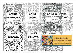Page De Garde Pour Cahier De Dictée - Pages de garde à colorier - Les partages de Maîtresse Sandrine