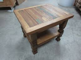 Reclaimed Wood End Table 22h X 22w X