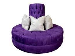 purple circle settee banquette lobby