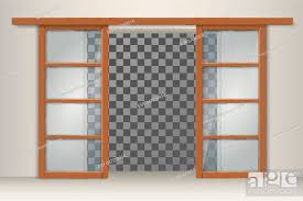 Sliding Glass Doors In Wooden Frame