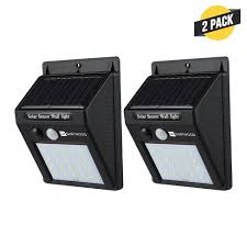 Dartwood Outdoor Solar Lights With Motion Sensor 20 Led 150 Lumens Bright Weatherproof Wall Spotlight For Gardens Porches Walkways Patios 2 Pack Target