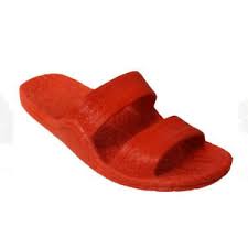 Details About Pali Hawaii Unisex Hawaiian Jesus Jandal Red Slip On Slide Waterproof Sandals
