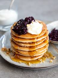 buckwheat pancakes with quick blueberry