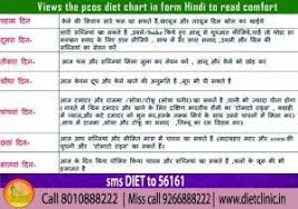 Pcos Diet Chart In Hindi Pcos Diet Pcos Diet Chart Pcos