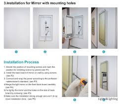 how to install led mirror lights
