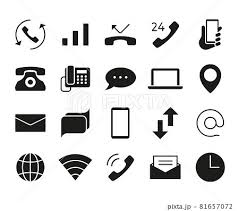 communication icons smartphone call