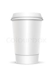 Plastic Coffee Cup Templates Over White Stock Image