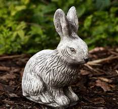 Vintage Bunny Statue Cute Garden Hare