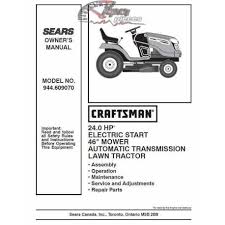 craftsman tractor parts manual 944 609070