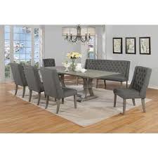 Rustic Gray Dining Table Set
