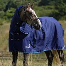 weight turnout rug blue