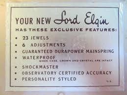 Lord Elgin Mid Century American Acrylic Watch Case Gold