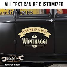 personalized vine hot rod lettering
