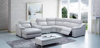 saffron modern leather sectional sofa w