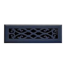 steel floor register in matte black