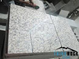 red granite floor covering tiles