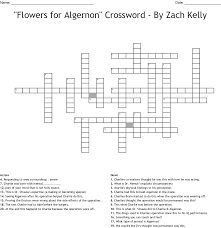flowers of algernon vocabulary crossword wordmint flowers for algernon crossword by zach kelly