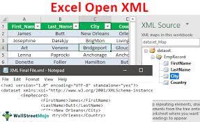 excel open xml file how to export
