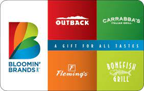 bloomin brands gift card 5 to 500