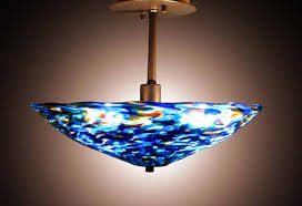 Blown Glass Pendant Ceiling Light Artisan Crafted Lighting