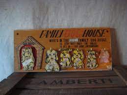 Vintage Family Dog House Wall Plaque