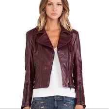 Lamarque Joanna Burgundy Leather Jacket