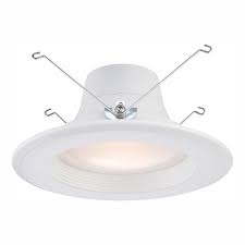 Commercial Electric 6 In And 5 In White Integrated Led Recessed Can Light Trim 6 Pack Cer69093wh27 6 The Home Depot