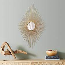 Sunburst Metal Gold Wall Mirror